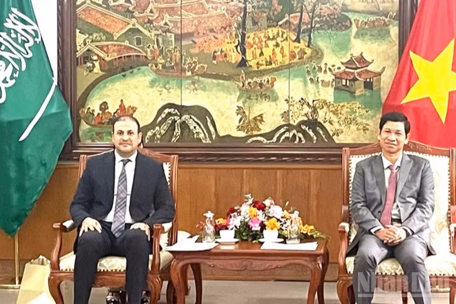 Thứ trưởng Hồ An Phong tiếp Đại sứ đặc mệnh toàn quyền Vương quốc Saudi Arabia tại Việt Nam. 