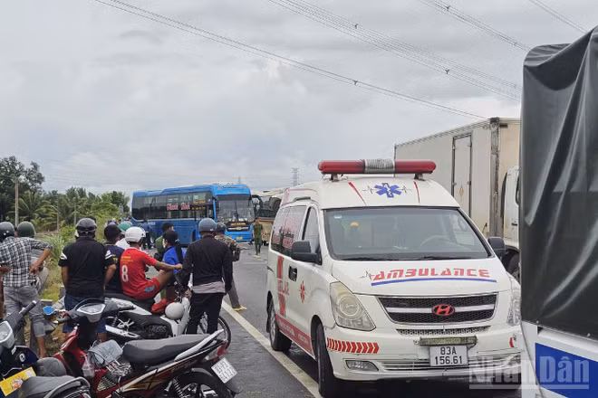 Hiện trường vụ tai nạn.