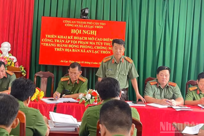 Cần Thơ triển khai cao điểm tấn công, trấn áp tội phạm ma túy hưởng ứng Tháng hành động phòng, chống ma túy năm 2026 tại Công an các xã, phường.