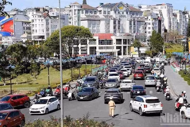 Khu vực trung tâm tỉnh Lâm Đồng dịp Tết Dương lịch 2026.