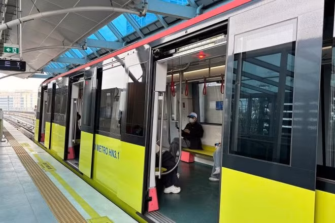 Tuyến metro Nhổn-Cầu Giấy, Hà Nội. (Ảnh: PV)