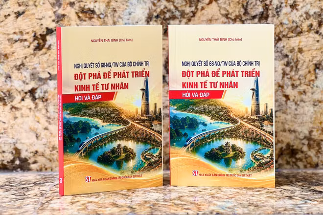 Cuốn sách "Nghị quyết số 68-NQ/TW của Bộ Chính trị: Đột phá để phát triển kinh tế tư nhân - Hỏi và đáp" vừa được Nhà xuất bản Chính trị quốc gia Sự thật ấn hành.