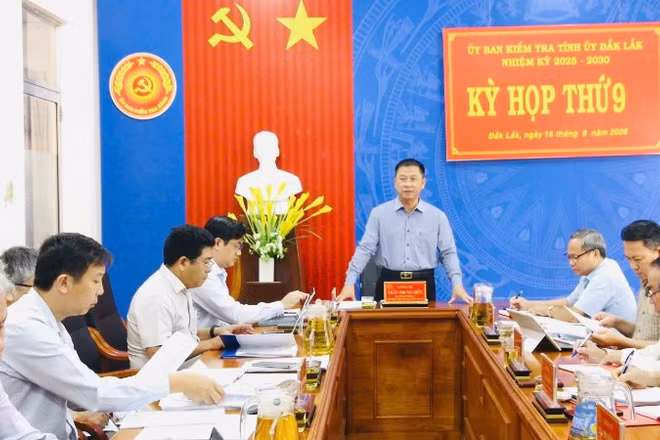 Kỳ họp thứ 9 của Ủy ban Kiểm tra Tỉnh ủy Đắk Lắk. (Ảnh: DUY TIẾN)