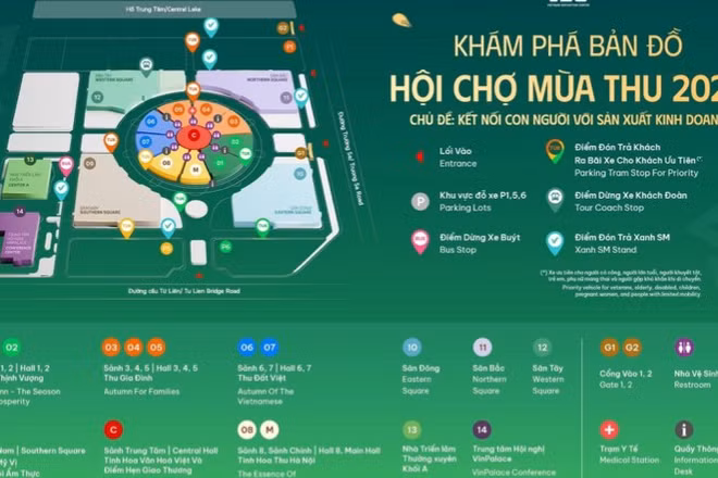 Hội chợ mùa Thu 2025 diễn ra từ 25/10 đến 4/11 tại Trung tâm Triển lãm Việt Nam (Đông Anh, Hà Nội). 