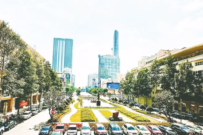Một góc trung tâm Thành phố Hồ Chí Minh năng động và phát triển.
