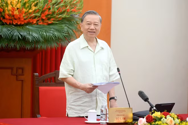 Tổng Bí thư Tô Lâm phát biểu chỉ đạo phiên họp Thường trực Ban Chỉ đạo Trung ương về phát triển khoa học, công nghệ, đổi mới sáng tạo và chuyển đổi số.
