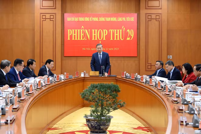 Tổng Bí thư Tô Lâm chủ trì Phiên họp thứ 29 của Ban Chỉ đạo Trung ương về phòng, chống tham nhũng, lãng phí, tiêu cực. 