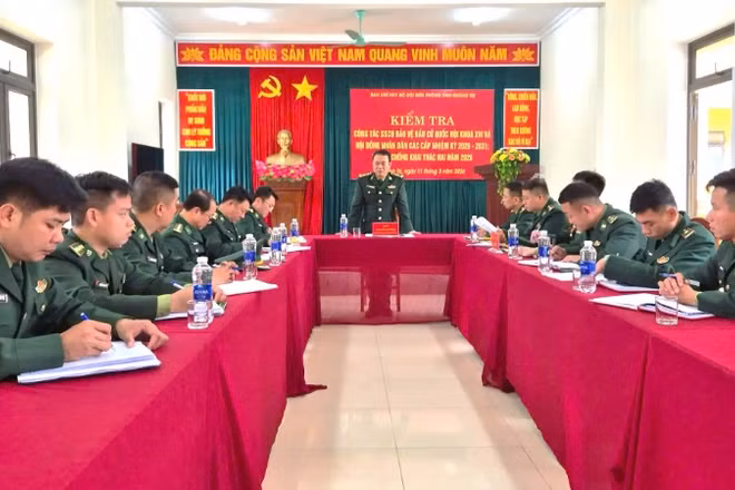 Ban Chỉ huy Bộ đội Biên phòng tỉnh Quảng Trị lập các đoàn công tác kiểm tra, rà soát công tác chuẩn bị bầu cử ở khu vực biên giới trong tỉnh