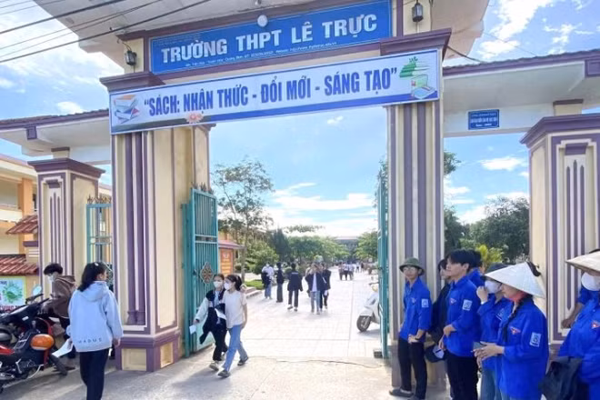 Điểm thi Trường trung học phổ thông Lê Trực trong kỳ thi tốt nghiệp trung học phổ thông 2026. (Ảnh: TH)