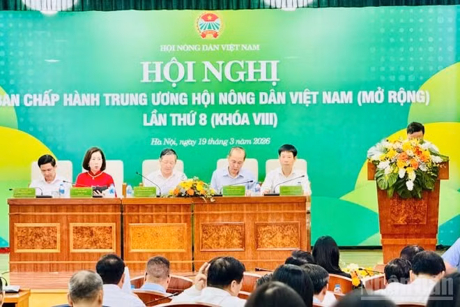 Hội nghị lần thứ 8 Ban Chấp hành Trung ương Hội Nông dân Việt Nam khóa VIII mở rộng. (Ảnh: HNV)