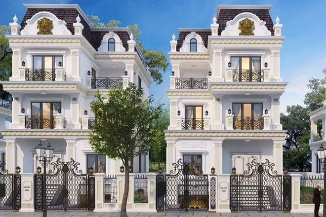 Phác thảo thiết kế khu biệt thự, liền kề trong các khu đô thị lớn. (Ảnh: PV)