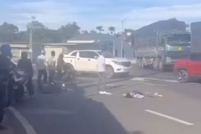 Hiện trường vụ tai nạn.