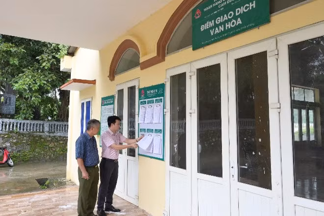 Điểm giao dịch Vạn Hòa thuộc Phòng giao dịch Ngân hàng Chính sách xã hội Cam Đường, Lào Cai. (Ảnh: nhandan.vn)