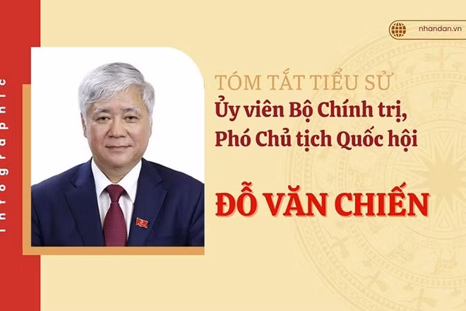 [Infographic] Tóm tắt tiểu sử Ủy viên Bộ Chính trị, Phó Chủ tịch Quốc hội Đỗ Văn Chiến