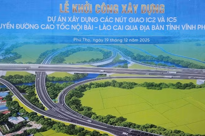Mô tả nút giao IC5 cao tốc Nội Bài-Lào Cai.