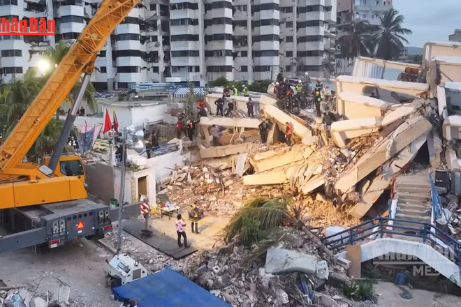 [Video] Đoàn Quân đội nhân dân Việt Nam đưa 54 thi thể nạn nhân động đất ra khỏi đống đổ nát tại Venezuela