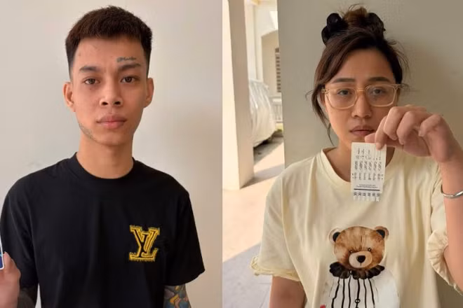 Các đối tượng tại cơ quan điều tra. (Ảnh: Công an cung cấp)