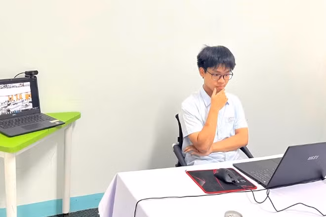 Em Phan Đình Triết tham gia Kỳ thi Olympic Trí tuệ nhân tạo châu Á-Thái Bình Dương (APOAI) năm 2026 tại điểm cầu thành phố Đà Nẵng.