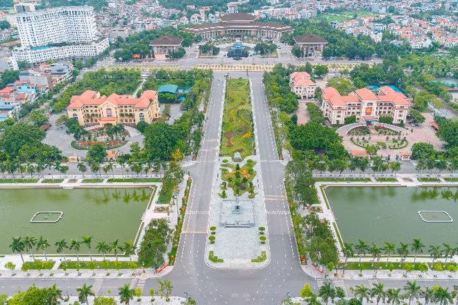 Một góc Bắc Ninh nhìn từ trên cao.