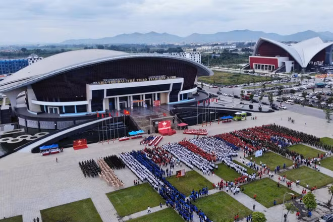 Nhà thi đấu thể thao thành phố Bắc Ninh, nơi tổ chức lễ phát động “Mỗi người dân lựa chọn ít nhất một môn thể thao phù hợp để tập luyện thường xuyên” năm 2026 của Bắc Ninh. (Ảnh: LG)