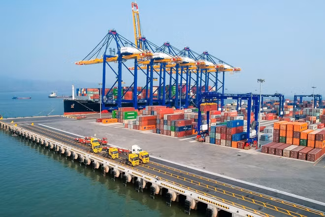 Cảng quốc tế Lạch Huyện, thành phố Hải Phòng. Ảnh: TTXVN