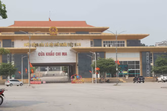 Hạ tầng khu vực cửa khẩu Chi Ma, tỉnh Lạng Sơn. (Ảnh: TTXVN)