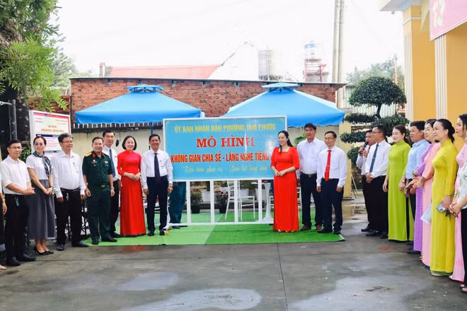 UBND phường Tam Phước ra mắt mô hình “Không gian chia sẻ - lắng nghe tiếng dân” ngày 14/9/2026.