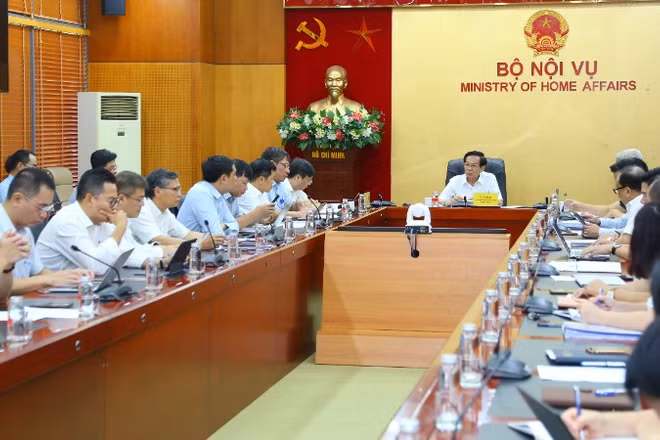 Quang cảnh buổi họp tại Bộ Nội vụ. (Ảnh: Bộ Nội vụ)