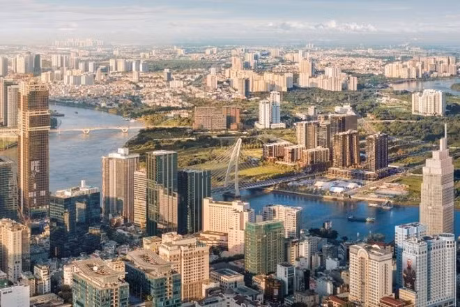 Khu vực Thủ Thiêm - khu đông, Thành phố Hồ Chí Minh được nhận xét là nơi quy tụ hạ tầng giao thông chiến lược và mô hình đô thị phức hợp trên bản đồ quy hoạch. (Ảnh: Savills Việt Nam)