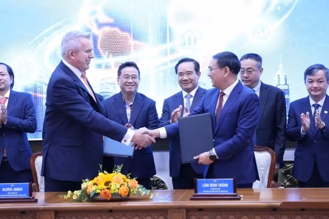 Sở Khoa học và Công nghệ Thành phố Hồ Chí Minh và Công ty Accelerated Infrastructure Capital (AIC) ký kết biên bản hợp tác. (Ảnh: CTV)