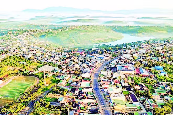 Một góc khu vực trung tâm cao nguyên Di Linh, tỉnh Lâm Đồng.