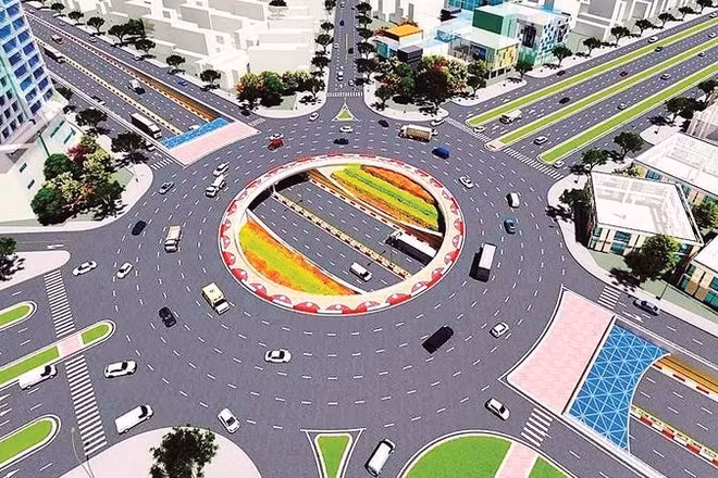 Phối cảnh nút giao giữa đường Bùi Viện-Lê Hồng Phong (Hải Phòng).