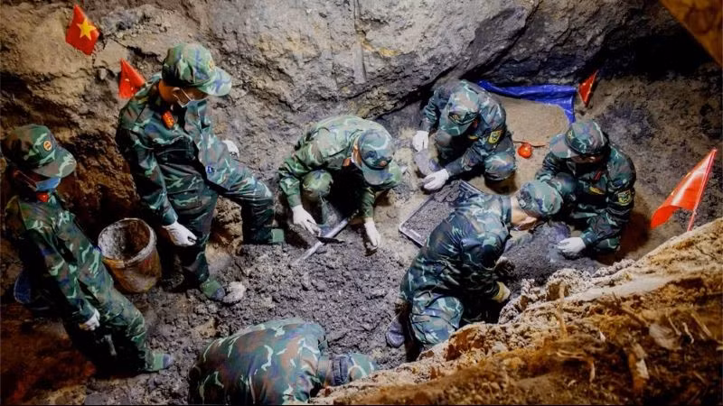 Công tác tìm kiếm, quy tập hài cốt liệt sĩ tại khu vực Công viên Lê Thị Riêng đang được mở rộng.