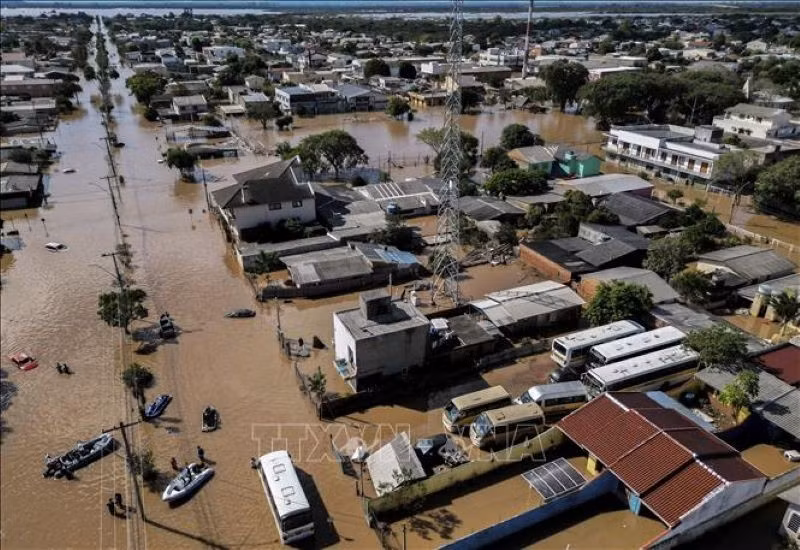 Ngập lụt tại bang Rio Grande do Sul, Brazil. (Ảnh tư liệu: THX/TTXVN)