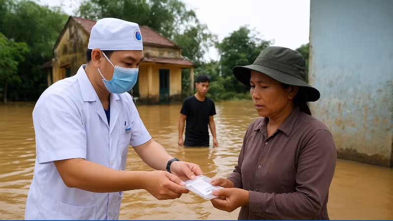 Bộ Y tế đề nghị các địa phương tăng cường công tác bảo đảm an toàn thực phẩm, phòng chống ngộ độc thực phẩm trong và sau bão, lụt. (Ảnh: VFA)