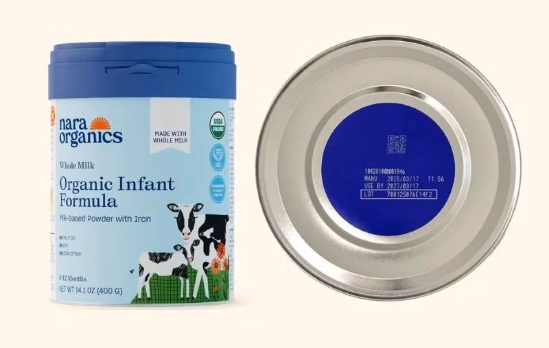 Loại sữa được cảnh báo có thể gây ngộ độc cho trẻ sơ sinh. (Ảnh: Nara Organics)