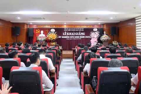 Toàn cảnh buổi lễ Khai giảng. (Ảnh: HV)