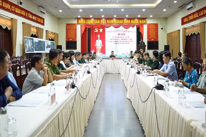 Xác định đây là sự kiện rất quan trọng, Tây Ninh tổ chức hội thảo nhằm kết luận thông tin mộ liệt sĩ tập thể trận Suối Tre-Đồng Rùm. (Ảnh: CTV)