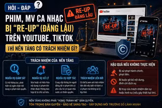 [Hỏi-đáp] Phim, MV ca nhạc bị “re-up” (đăng lậu) trên YouTube, TikTok thì nền tảng có trách nhiệm gì?