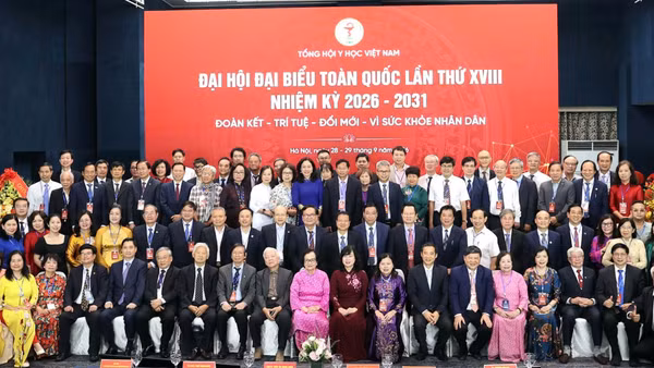 Các đại biểu tham dự Đại hội đại biểu toàn quốc lần thứ XVIII của Tổng hội Y học Việt Nam. (Ảnh: TRẦN MINH)