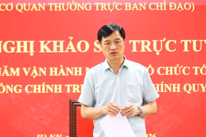 Đồng chí Nguyễn Duy Ngọc, Ủy viên Bộ Chính trị, Bí thư Trung ương Đảng, Trưởng ban Tổ chức Trung ương chủ trì hội nghị.