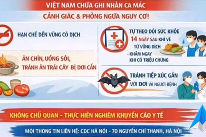 Tài liệu tuyên truyền hướng dẫn các biện pháp phòng bệnh do virus Nipah.
