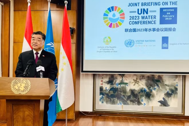 Ông Điền Học Bân khi còn đương chức. (Ảnh: UN 2023 Water Conference)