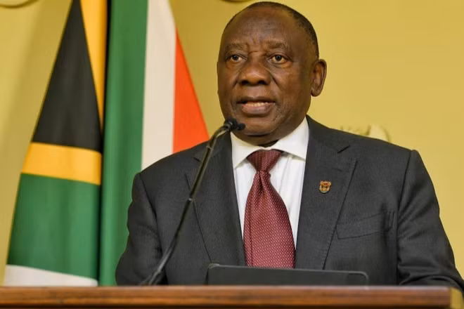 Tổng thống Nam Phi Cyril Ramaphosa. (Ảnh: THX/TTXVN)