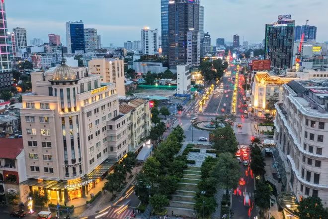 Một góc trung tâm Thành phố Hồ Chí Minh năng động, phát triển.