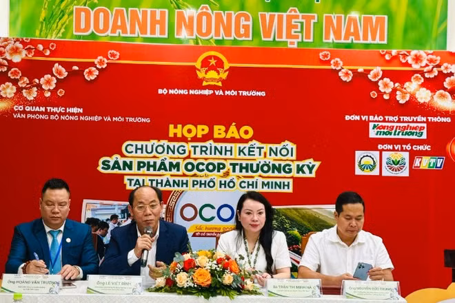 Ban Tổ chức thông tin về Chương trình “OCOP đặc sản vùng miền và ẩm thực” và “Sắc hương OCOP và Tết cổ truyền dân tộc”.