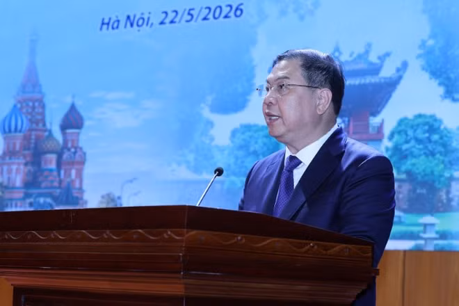 Phó Thủ tướng Thường trực Chính phủ Phạm Gia Túc phát biểu tại Hội nghị Hiệu trưởng các trường đại học Việt Nam-Liên bang Nga lần thứ ba. (Ảnh: VGP/Phương Nguyên)