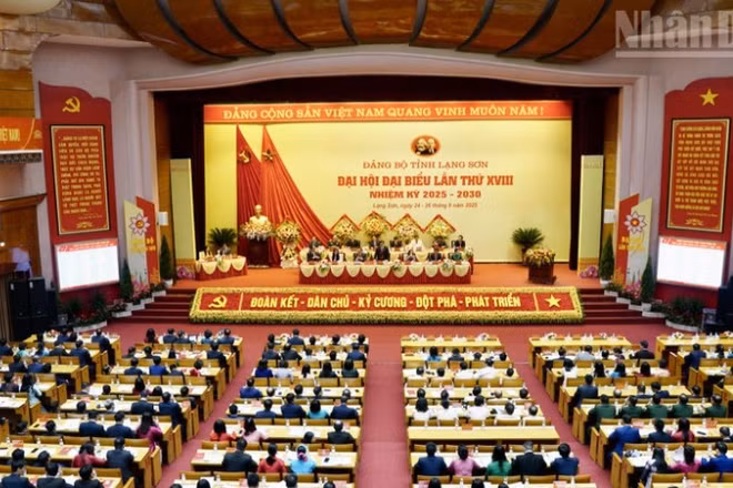 Đại hội Đại biểu Đảng bộ tỉnh Lạng Sơn lần thứ 18, nhiệm kỳ 2025-2030.