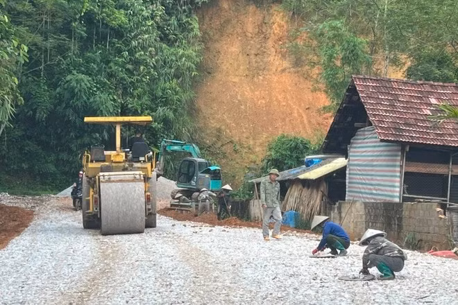 Cải tạo đường nối xã Bạch Thông với xã Yên Phong (tỉnh Thái Nguyên).