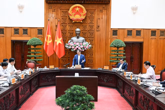 Thủ tướng Phạm Minh Chính chủ trì cuộc họp.